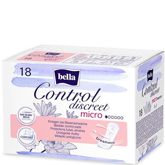 Прокладки урологические Bella Control Discreet Micro, 18 штук