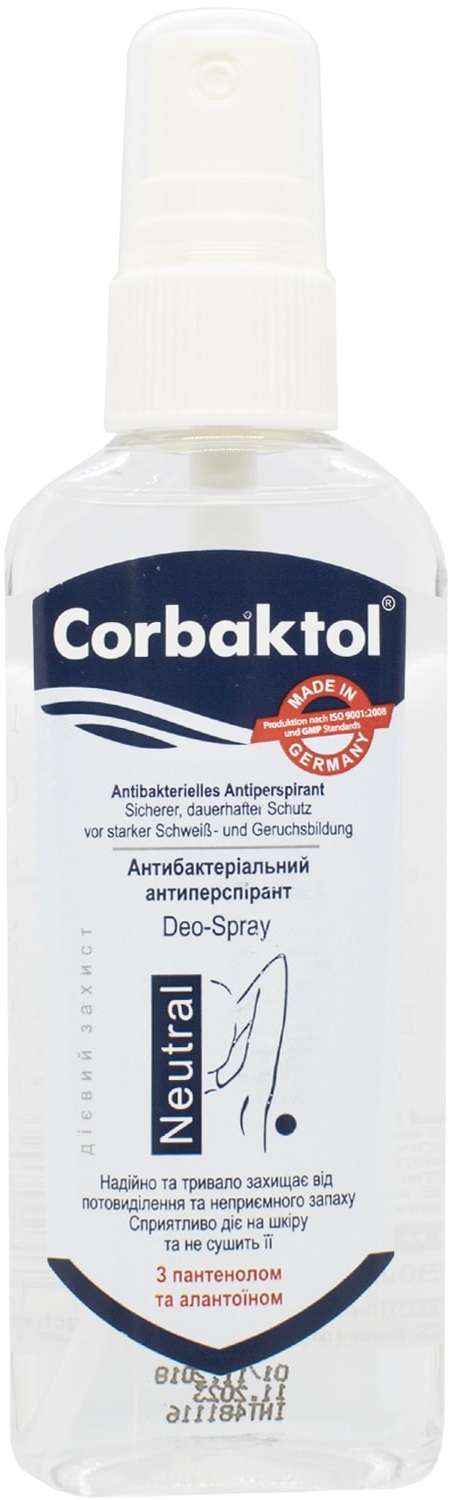 Антиперспирант спрей Corbaktol Neutral антибактериальный, 80 мл