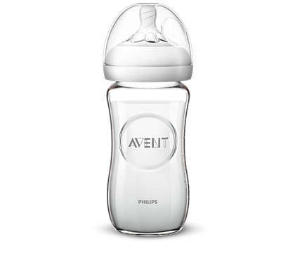 Бутылочка для кормления Philips Avent SCF053/17 Natural 2.0 стеклянная, 240 мл