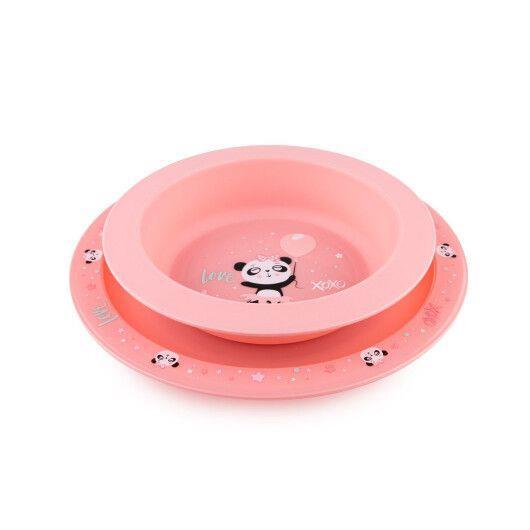 Набор посуды Canpol babies Exotic Animals пластиковый столовый, розовый, 56/523_pin