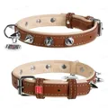 Нашийник Collar Soft 7213 з шипами коричневий, 35 мм * 50-62 см