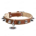Нашийник Collar Soft 7213 з шипами коричневий, 35 мм * 50-62 см