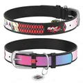 Нашийник Collar WAUDOG Design Харлі Квін, шкіряний, металева пряжка, ширина 12 мм, довжина 19-25 см, чорний
