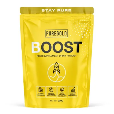 Передтренувальний комплекс Pure Gold Boost, зелене яблуко, пакет 330 г