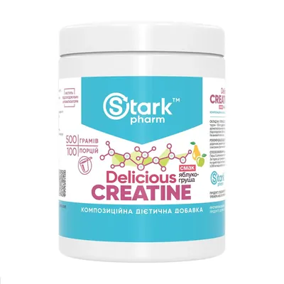 Креатин Stark Pharm Creatine Delicious яблуко-груша, банка 500 г