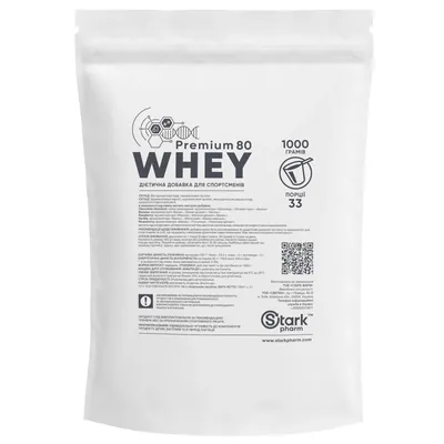 Протеїн сироватковий концентрат Stark Pharm Premium 80 Whey шоколад з лісовими горіхами, 1000 г