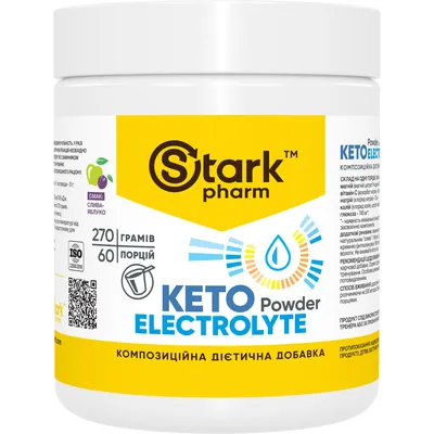 Ізотонік Stark Pharm Keto Electrolyte Powder слива-яблуко, 270 г
