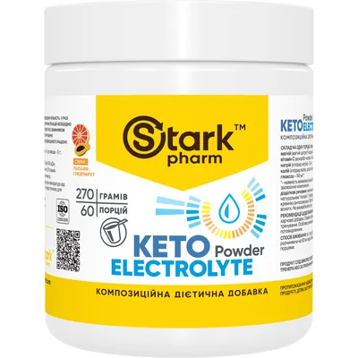 Ізотонік Stark Pharm Keto Electrolyte Powder папайя-грейпфрут, 270 г