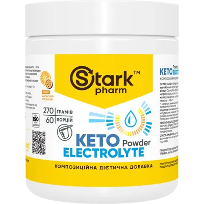 Ізотонік Stark Pharm Keto Electrolyte Powder маракуйя-апельсин, 270 г