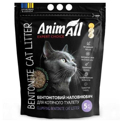Наполнитель для туалета AnimAll бентонитовый гранулированный, 5 кг