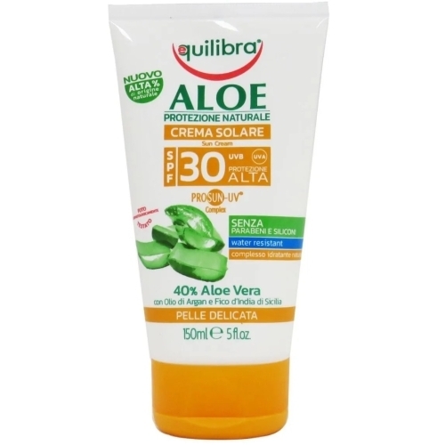 Крем сонцезахисний для тіла Equilibra Алое SPF30 водостійкий, 150 мл