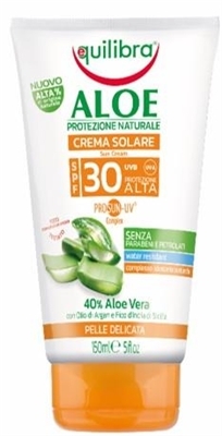 Крем сонцезахисний для тіла Equilibra Алое SPF30 водостійкий, 150 мл