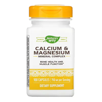 Кальцій та магній Nature's Way Calcium-Magnesium, 100 капсул