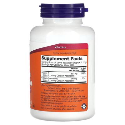 Кальция аскорбат NOW Calcium Ascorbate, 227 г