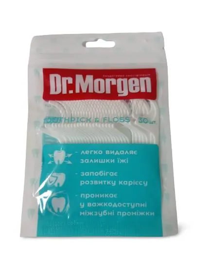 Флос-зубочистки 2 в 1 Dr. Morgen для щоденного догляду, 30 шт