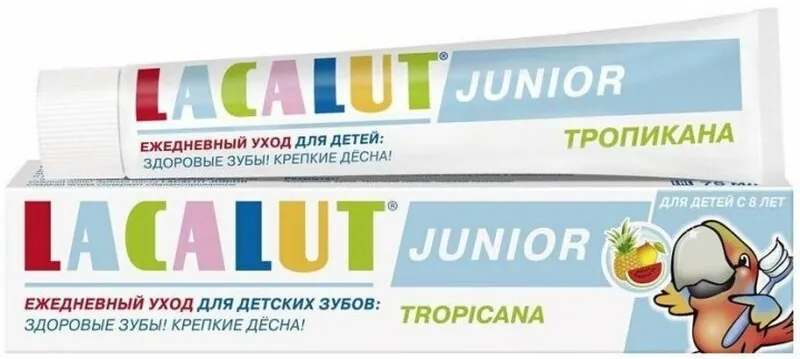 Зубна паста Lacalut Junior Тропікана, 75 мл