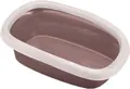 Туалет StefanPlast Sprint 20 для кішок з високими бортами, коричнево-рожевий, 58 x 39 x 17 см
