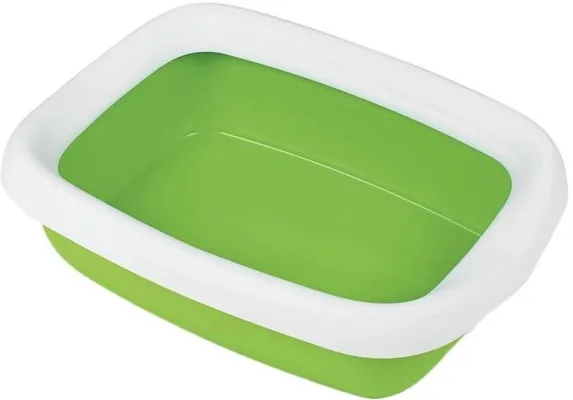 Туалет для кішок MPS Beta з рамкою, зелений, 43 x 31 x 12 см