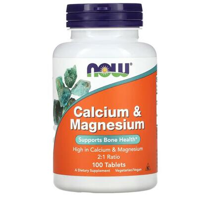 Кальций и магний NOW Calcium & Magnesium 2:1 Ratio таблетки №100
