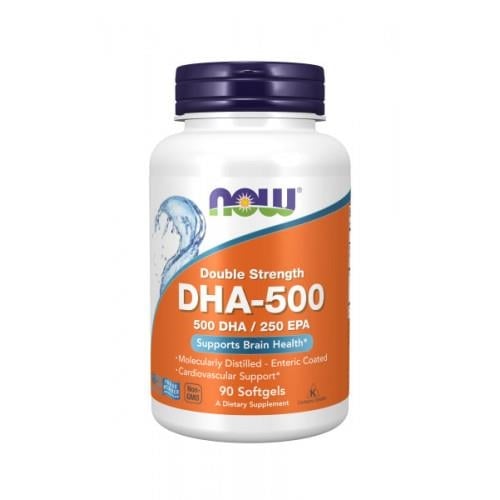 Докозагексаєнова кислота NOW DHA 500 мг капсули м'які №90