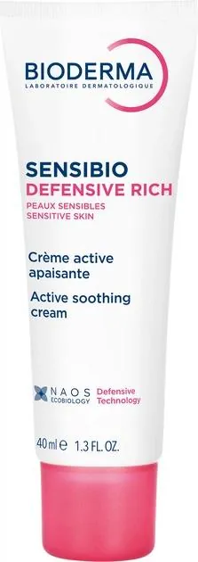 Крем для обличчя Bioderma Sensibio Defensive Rich насичений захисний активний заспокійливий, 40 мл