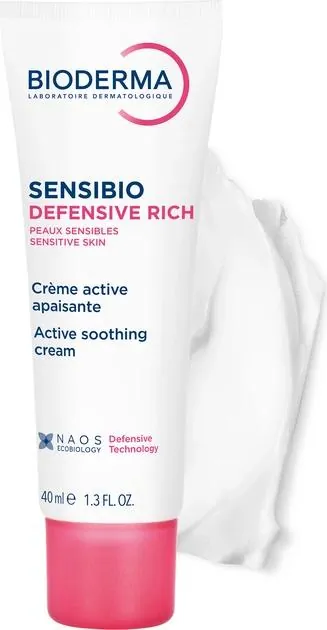 Крем для обличчя Bioderma Sensibio Defensive Rich насичений захисний активний заспокійливий, 40 мл