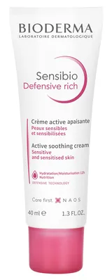Крем для обличчя Bioderma Sensibio Defensive Rich насичений захисний активний заспокійливий, 40 мл