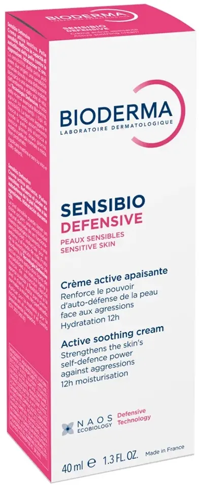 Крем для обличчя Bioderma Sensibio Defensive легкий захисний активний заспокійливий, 40 мл