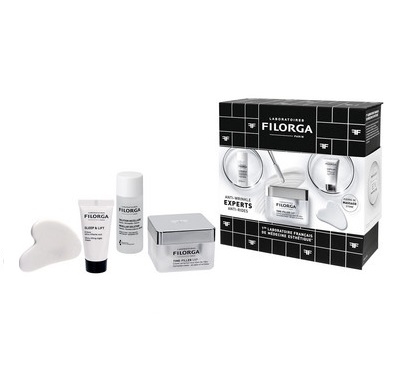 Набор Filorga Anti-Aging антивозрастной для лица (Крем 50 мл + Крем ночной 15 мл + Мицеллярный лосьон 50 мл + Гуаша для массажа лица)