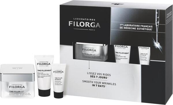 Набор Filorga Time-Filler антивозрастной для лица (Крем 50 мл + Крем ночной 15 мл + Сыворотка 7 мл)