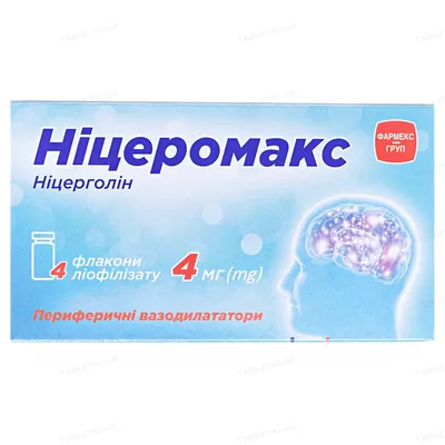 Ніцеромакс ліофілізат для р-ну д/ін. по 4 мг №4 у флак.