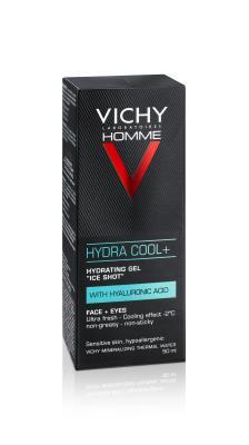 Гель для лица и контура глаз Vichy Homme Hydra Cool+ увлажняющий с охлаждающим эффектом, 50 мл