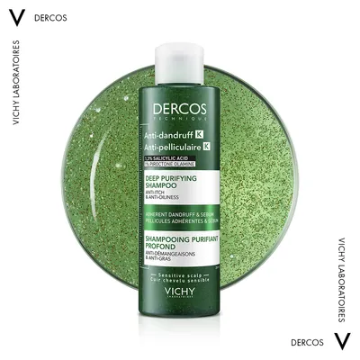Шампунь-скраб Vichy Dercos Micro Peel для глибокого очищення проти стійкої лупи, 250 мл