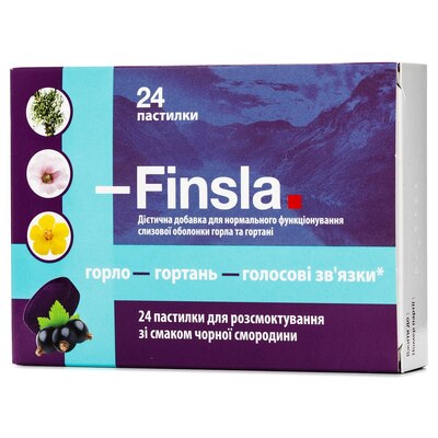 Финсла пастилки со вкусом черной смородины №24