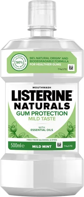 Ополіскувач для порожнини рота Listerine Naturals з ефірними оліями, 500 мл