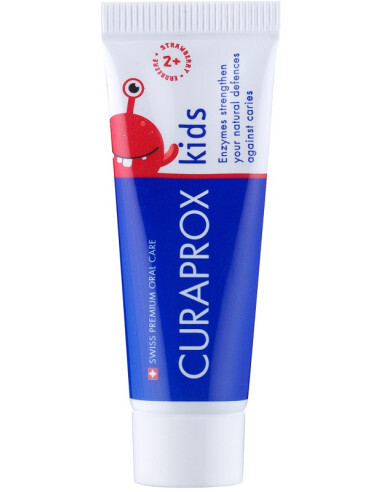 Зубная паста Curaprox Kids детская с фтором, с 2 лет, клубника, 10 мл