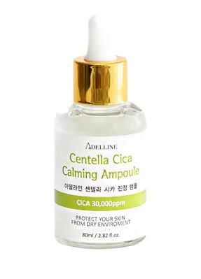 Ампула-сыворотка для лица Adelline Cica Calming Ampoule питательная и успокаивающая с центеллой, 80 мл