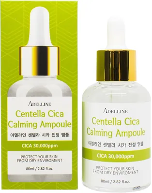 Ампула-сироватка для обличчя Adelline Cica Calming Ampoule живильна та заспокійлива з центелою, 80 мл