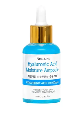 Ампула-сироватка для обличчя Adelline Hyaluronic Acid Moisture Ampoule з гіалуроновою кислотою, 80 мл