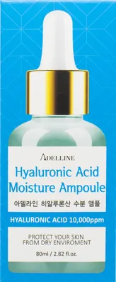 Ампула-сироватка для обличчя Adelline Hyaluronic Acid Moisture Ampoule з гіалуроновою кислотою, 80 мл
