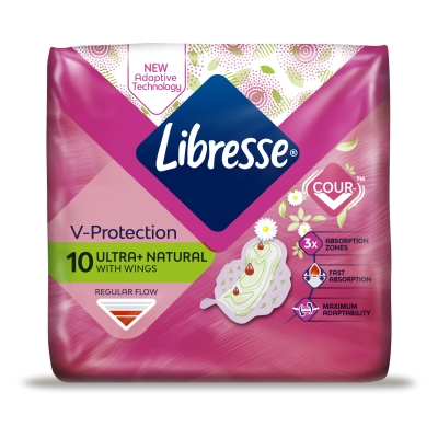 Прокладки гигиенические Libresse Ultra+ Natural, 10 шт