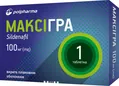 Максігра таблетки, в/плів. обол. по 100 мг №1