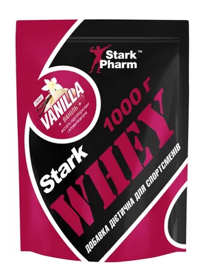 Протеїн сироватковий концентрат Stark Pharm Stark Whey 65%, ваніль, 1000 г