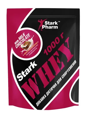 Протеїн сироватковий концентрат Stark Pharm Stark Whey 65%, молочний шоколад, 1000 г
