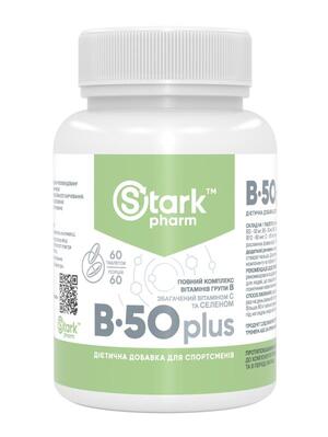 Спортивные витамины Stark Pharm Stark B-50 Plus (B-complex multivitamins), 60 таблеток
