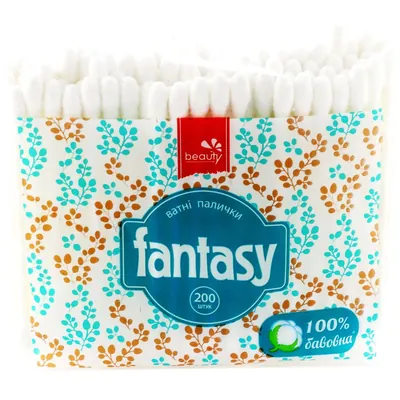 Ватні палички Beauty Fantasy косметичні, 200 штук в пак.