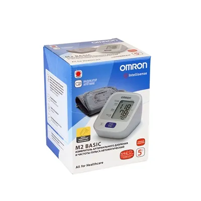 Тонометр Omron M2 Basic HEM-7121-ARU автоматичний з мережевим адаптером