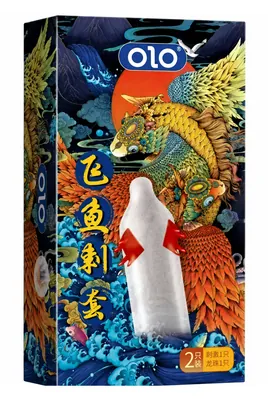Презерватив OLO Flying Koi ультратонкі з вусиками та кулькою + Лубрикант на водній основі