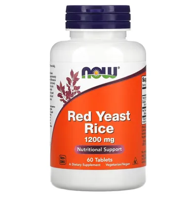 Червоний дріжджовий рис NOW Red Rice Yeast 1200 мг таблетки №60