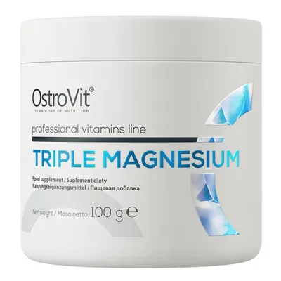 Потрійний Магній Ostrovit Triple Magnesium, без смаку, 100 г
